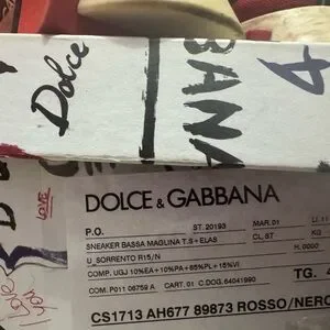 Dolce Gabbana Shoes Dolce Gabbana Red And White Sneakers